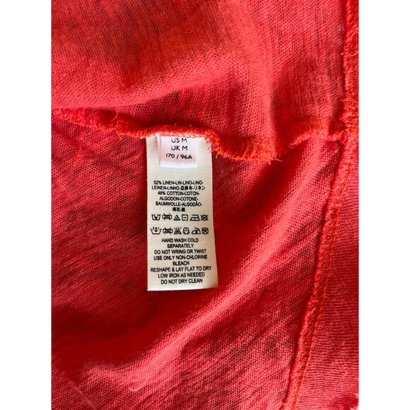 FREE PEOPLE Cold Shoulder Flutter Sleeve Linen Top - Picture 6 of 7